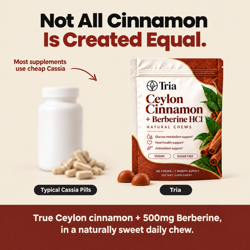 Tria true Ceylon vs typical Cassia cinnamon pills