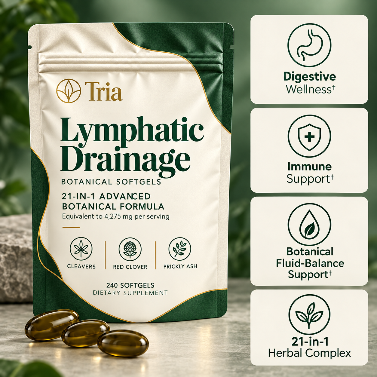 Tria® Lymphatic Drainage Soft Gels