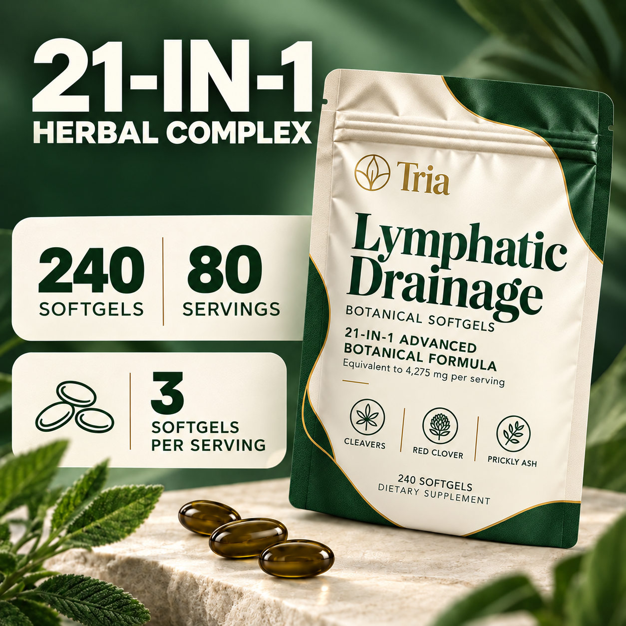 Tria® Lymphatic Drainage Soft Gels