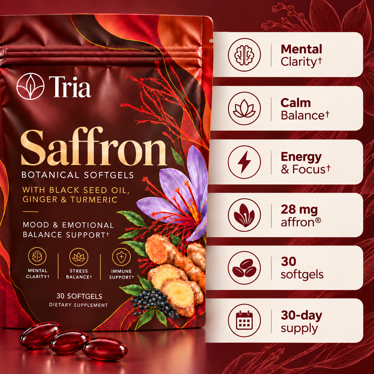 Tria® Saffron Soft Gels